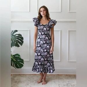Mille Resort & Travel Klara Floral Midi Dress Size Medium